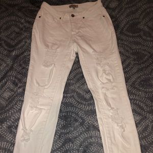white ripped jeans